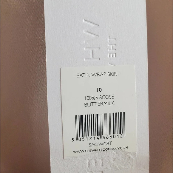 NWT White Company Wrap Satin Skirt size UK10 (fits US size 6) - Picture 5 of 5